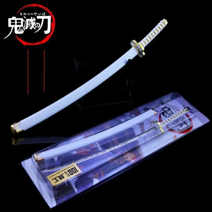 Demon Slayer Sword Real Katana Swords Demon Slayer Cosplay Metal Props Weapon Anime Battle Ready No Cutting Edge Bedroom Decor