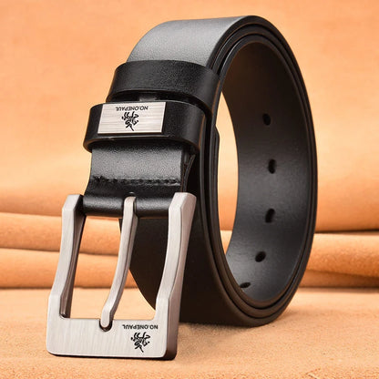 New Trend Men's High Quality Buckle Jeans Cowhide Casual Belt Business Denim Belt Men's Fashion Designer