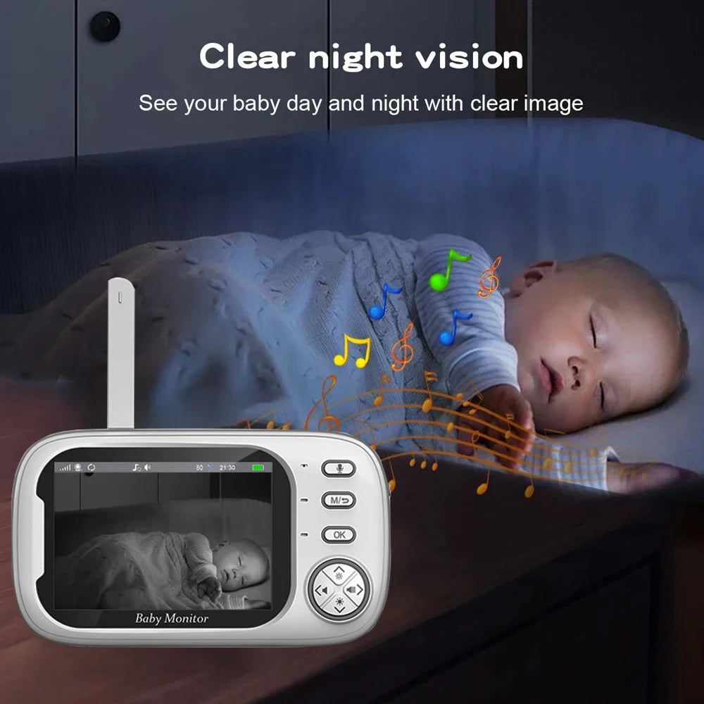 Baby Monitor With Camera 3.5 inch LCD Electronic Babysitter 2 Way Audio Night Vision Video Baby Nanny Radio Better than VB603