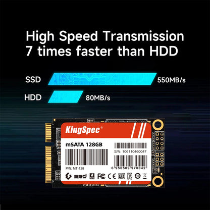 KingSpec mSATA SSD 128 GB 256 GB 512 GB mSATA SSD 1 TB 2 TB HDD para computadora de escritorio Disco duro interno de estado sólido de 3 x 5 cm para computadora portátil HP