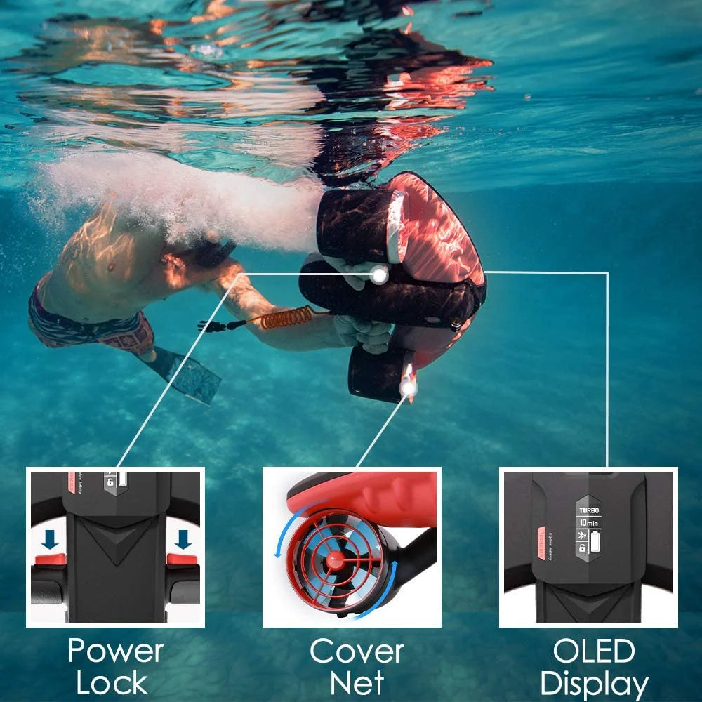 Scooter submarino Sublue Navbow de 75 minutos, 4,47 mph, motor dual, 40 m, equipo de buceo, hélice submarina para buceo con esnórquel