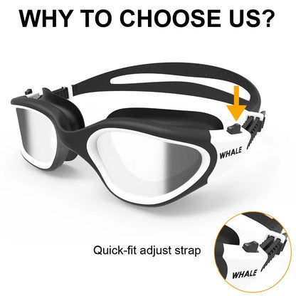 Gafas de natación profesionales antivaho para adultos, con protección UV, para hombres y mujeres, de silicona, ajustables e impermeables, para nadar en la piscina