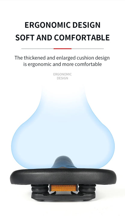 Sillín de bicicleta ergonómico WEST BIKING para ciclismo de larga distancia, con cojín ancho y grueso, cómodo sillín para bicicleta de montaña y turismo