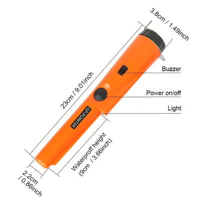 GP-pointer Pinpointing For Treasure Search Waterproof Positioning Rod Detecting With Bracelet LED Lights Handheld Metal Detector