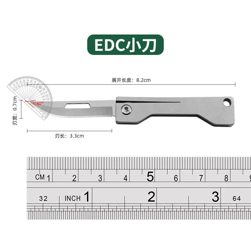 Stainless steel mini multifunctional outdoor knife Open box express knife portable pocket folding knife