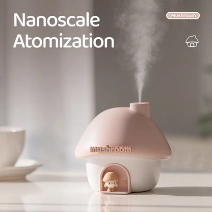 Mushroom House Humidifiers Home Mini Essential Oils Aromatherapy Diffuser Cute Mushroom Doll with Clourful Ambient Night Lights