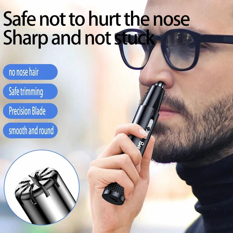 Nose Hair Trimmer USB Rechargeable Trimmer For Nose AndEar Hair Metal Shaver Electric Shaver Trim Nose Hair For Women And Men