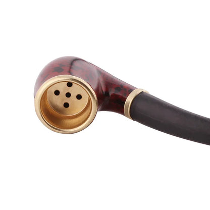 Detachable Wholesale Factory Direct Resin Wood Leopard Print Portable Washable Smoke Tobacco Smoking Pipes Accessories