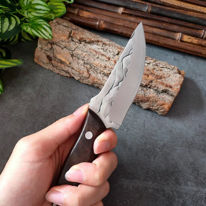 Afilador de huesos forjado a mano, mango de cuchillo para deshuesar, cuchillo pequeño para carne, afilado, duradero, práctico, cuchillo pequeño para cortar carne y fruta