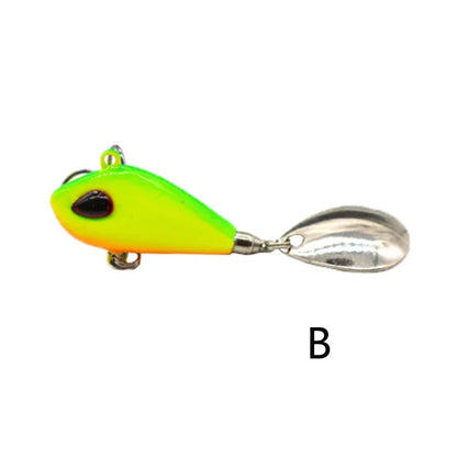 OUTKIT Nuevo señuelo de pesca Mini VIB de metal con cuchara, 6 g, 10 g, 17 g, 25 g, 2 cm, aparejo de pesca, señuelo giratorio con vibración, cebo que se hunde