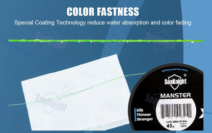 SeaKnight Brand X9 Series Fishing Line 500/300/150M, Seawater-proof UV-proof Si+ Coating, 9 Weaves Smooth Multifilament PE Line