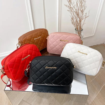 Bolso bandolera pequeño con borlas para mujer, tendencia 2024, bolso de hombro con bordado de Lingge para mujer, bolso cruzado con cadena de moda para mujer