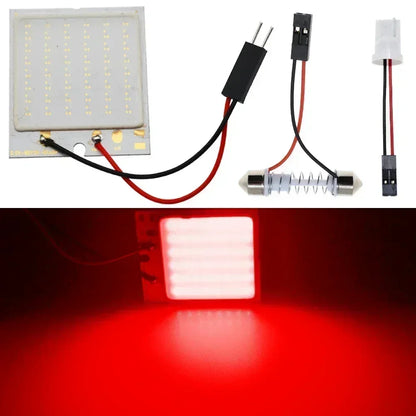 Bombillas LED blancas y rojas T10 W5w Cob 24SMD 36SMD 48SMD para panel de matrícula de coche, luces de lectura para interior de coche, luz de festón para maletero