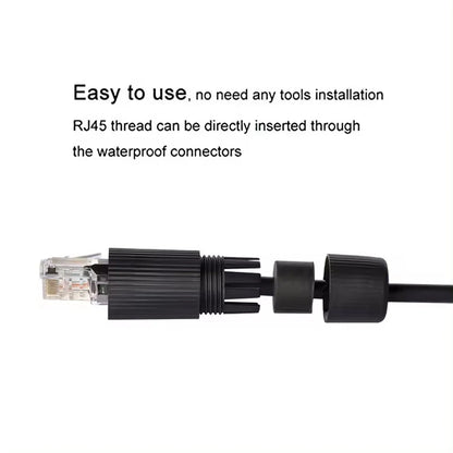 RJ45 Connector Waterproof IP67 Ethernet Network Cable Connector RJ45 Coupler Outdoor Lan Coupler Adapter Female for Cat5e CAT6