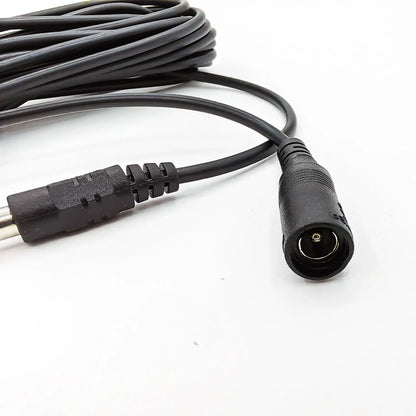 Cable de extensión de alimentación de 5 m y 10 m de CC de 12 V, conector de 5,5 mm x 2,1 mm, macho a hembra, para lámpara LED, cámara de seguridad CCTV, cable de alimentación negro