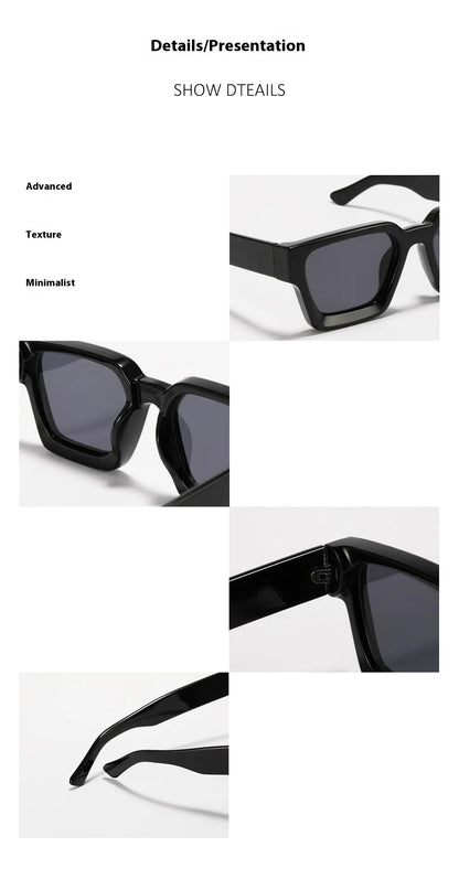 Narrow Glasses Rectangle Frame Personalized Trend Female Ins Style Versatile New Sunglasses Male