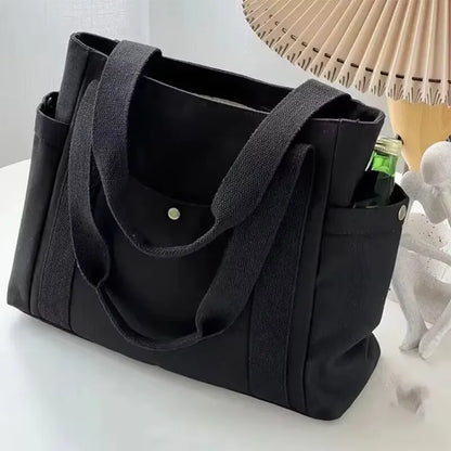 Niche Design Trend Shoulder Bag Fashionable Versatile Minimalist Women's Tote Bag Unisex Large Capacity Portable Canvas Handbag