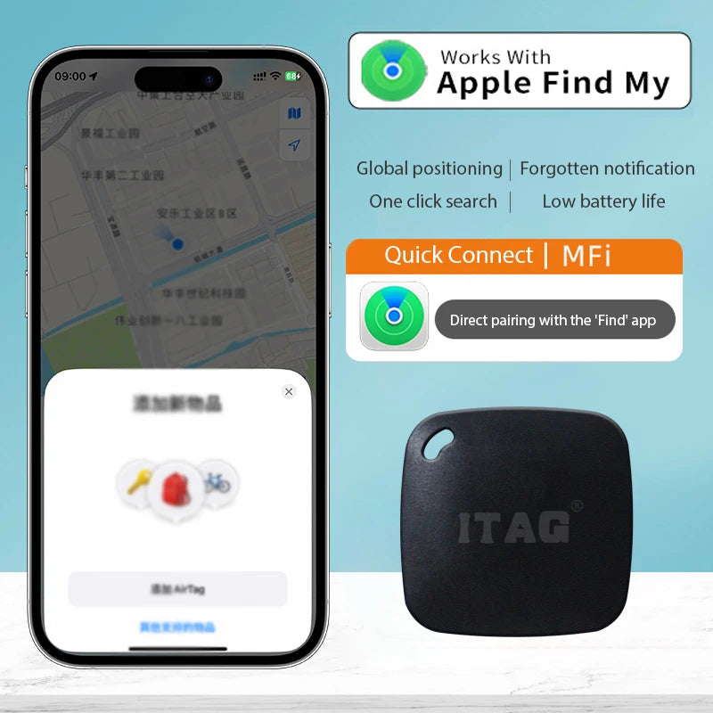 Mini Tracking Device For Apple Find My Key Smart iTag Child Finder Pet Car GPS Lost Tracker Smart Bluetooth Tracker IOS System