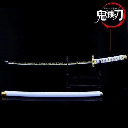 Demon Slayer Sword Real Katana Swords Demon Slayer Cosplay Metal Props Weapon Anime Battle Ready No Cutting Edge Bedroom Decor