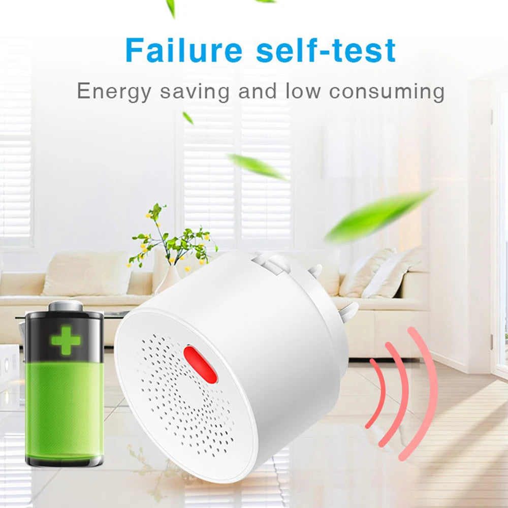 AC110-230V Tuya Wifi Natural Gas Sensor Combustible Household Smart Gas Alarm Detector Leakage Sensor Fire Safety Smart Home