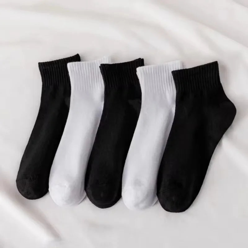 5 Pairs Of Men's Socks, Autumn And Winter Vintage Fun Fashion Athletic Socks, Sports Trend Socks