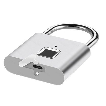 KERUI Keyless USB Charging Fingerprint Lock Smart Padlock Waterproof Door Lock 0.2sec Unlock Portable Anti-theft Padlock Zinc