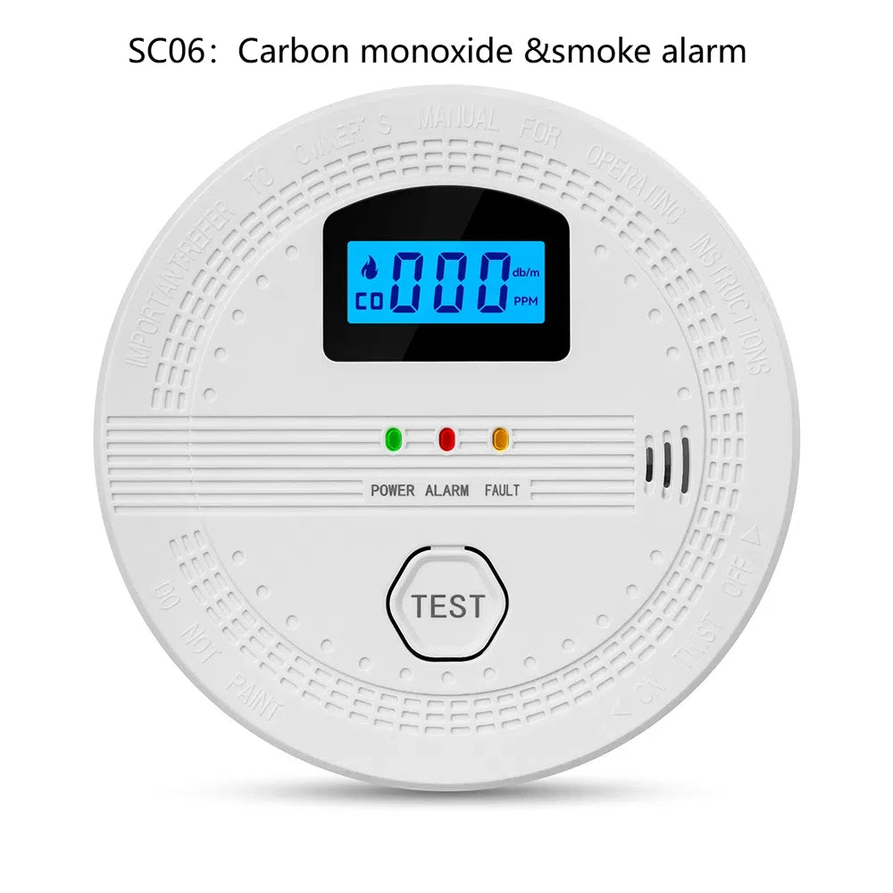 Independent CO Alarm Sensor Carbon Monoxide Alarm Detector High Sensitive Warning LCD Display CO Alarm With UL2034