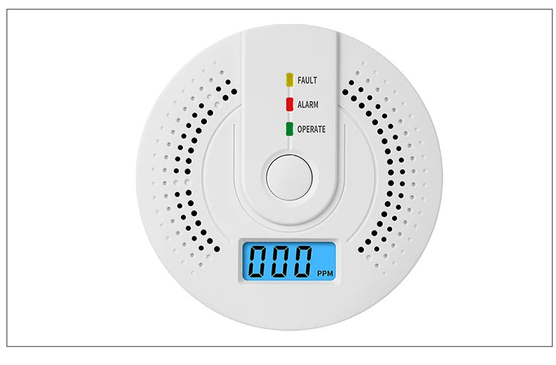 Independent CO Alarm Sensor Carbon Monoxide Alarm Detector High Sensitive Warning LCD Display CO Alarm With UL2034