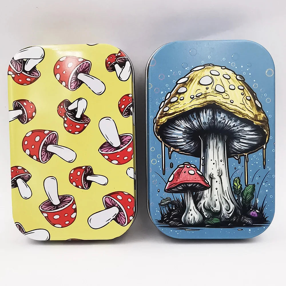 Flip Cap Cigarette Case Rectangle Container Tinplate Box Tobacco Storage Smoking Accessories Jewelry Candy Coin Key Organizer