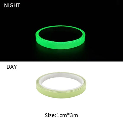 Luminous Tape 3m/5m Glow in The Dark Sticker Self-Adhesive Photoluminescent Tape Night Vision Safety Warning Security Stage Home