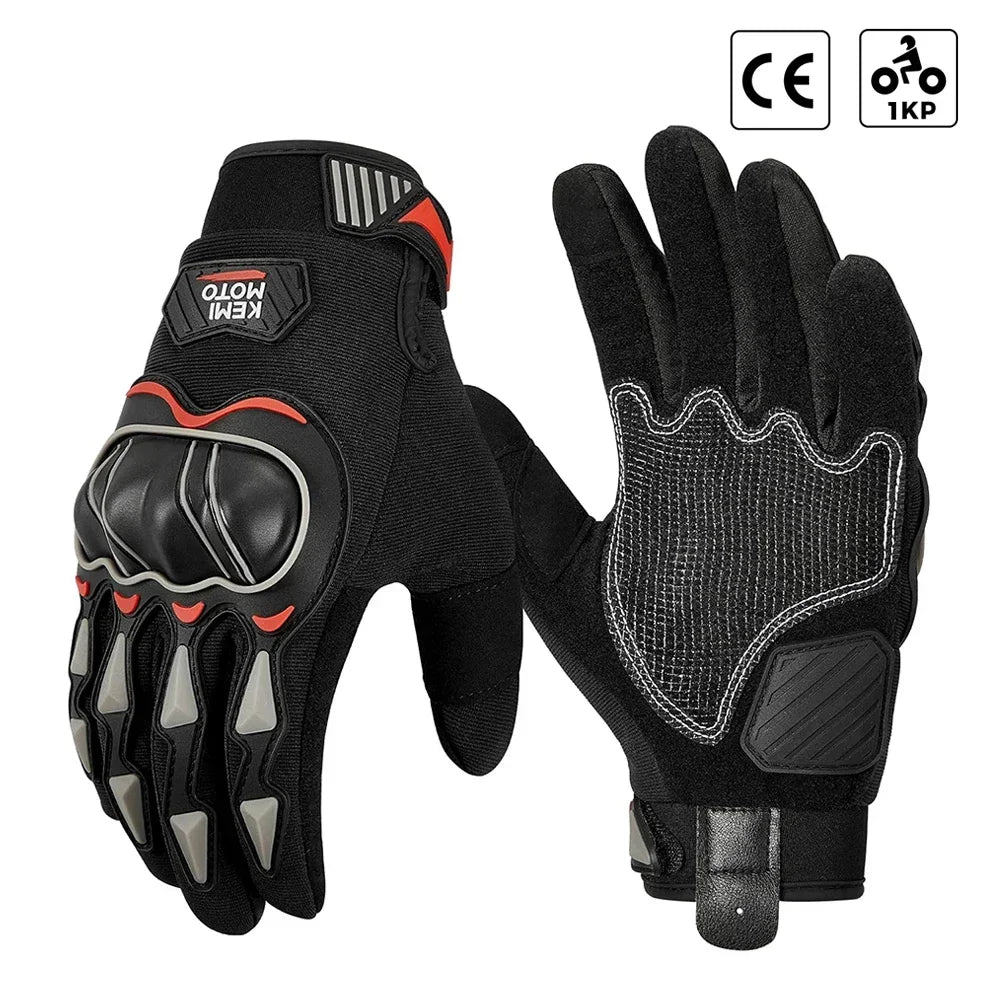 Guantes de verano para motocicleta, guantes de conducción CE 1KP, guantes de nudillos duros con pantalla táctil, guantes tácticos para motocicleta, para motocross, ATV, UTV