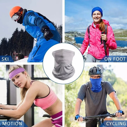 Turbante multiusos, bufanda para montar a caballo, bandana de ciclismo para hombres y mujeres, protector de cuello, protector solar, seda de hielo, para pesca al aire libre, senderismo, máscara para la cabeza