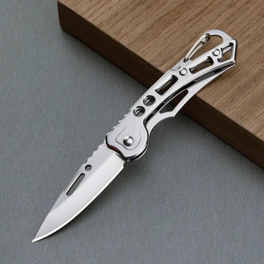 Convenient Stainless Steel Pocket Knife Mini Folding Knife Carry-on Defense Keychain Portable Pocket Knife Pocket Fruit Knife