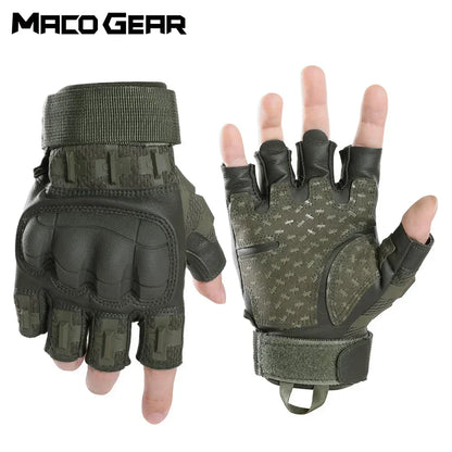 Guantes tácticos con pantalla táctil y carcasa rígida para caza al aire libre, airsoft, combate, tiro, senderismo, ciclismo, deportes, cuero sintético, equipo antideslizante