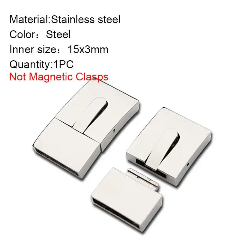 Louleur Magnetic Clasps Bracelets Connector End Clasp Flat Leather Cord Lazy Shoelace Buckle Jewelry Findings Magnets Fasteners