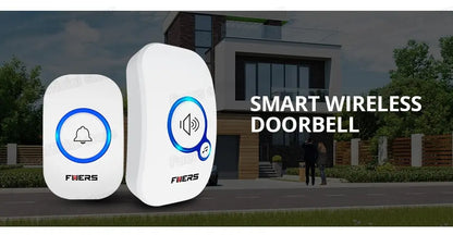 Fuers Wireless Doorbell Waterproof Welcome Chime Home Door Bell Intelligent 32 Songs Smart Alarm With Battery For Store Hotel