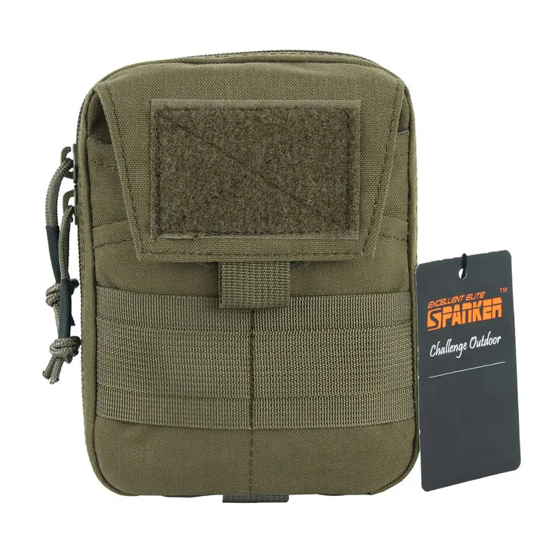 Riñonera táctica EDC Molle, bolsa multiusos, multifunción, con doble cremallera, bolsa para herramientas de caza