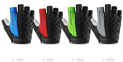 ROCKBROS Cycling Bike Gloves Half Finger Shockproof Breathable MTB Mountain Bicycle Sports Gloves Men Women Cycling Equipment