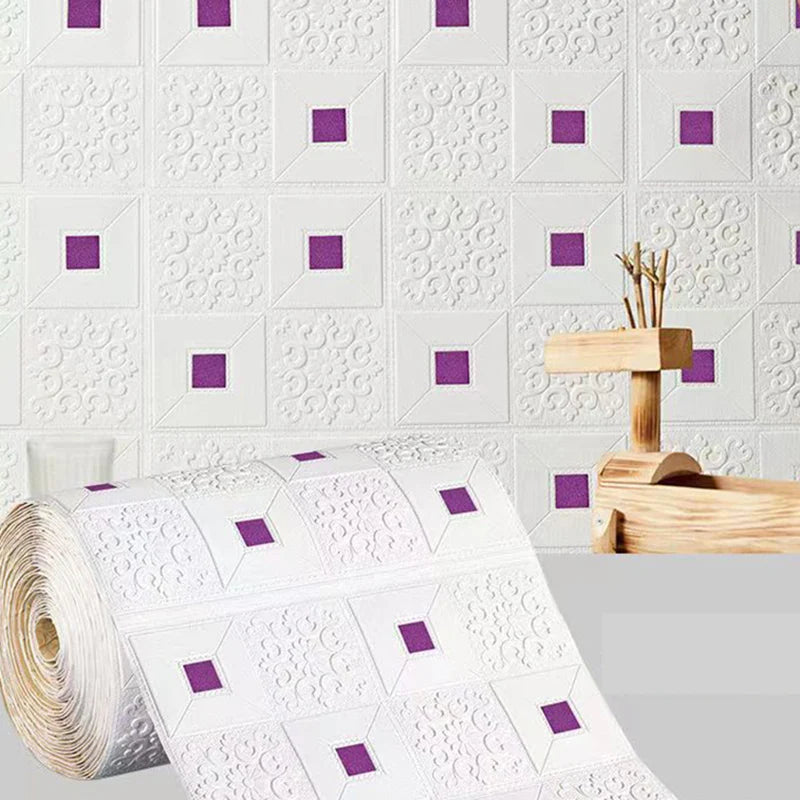 DIY 3D Wall Sticker Wallpaper Roll Self Adhesive Foam Brick Soft Kitchen Room Wall Decor Wall Panels Background Wall Decoration