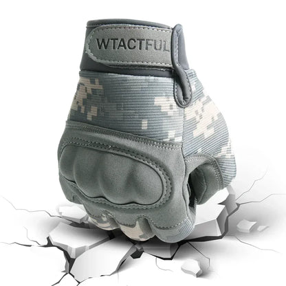 Tactical Gloves ACU Camouflage Touch Screen Paintball Combat Fight Hard Shell Bicycle Full Finger Gloves Men