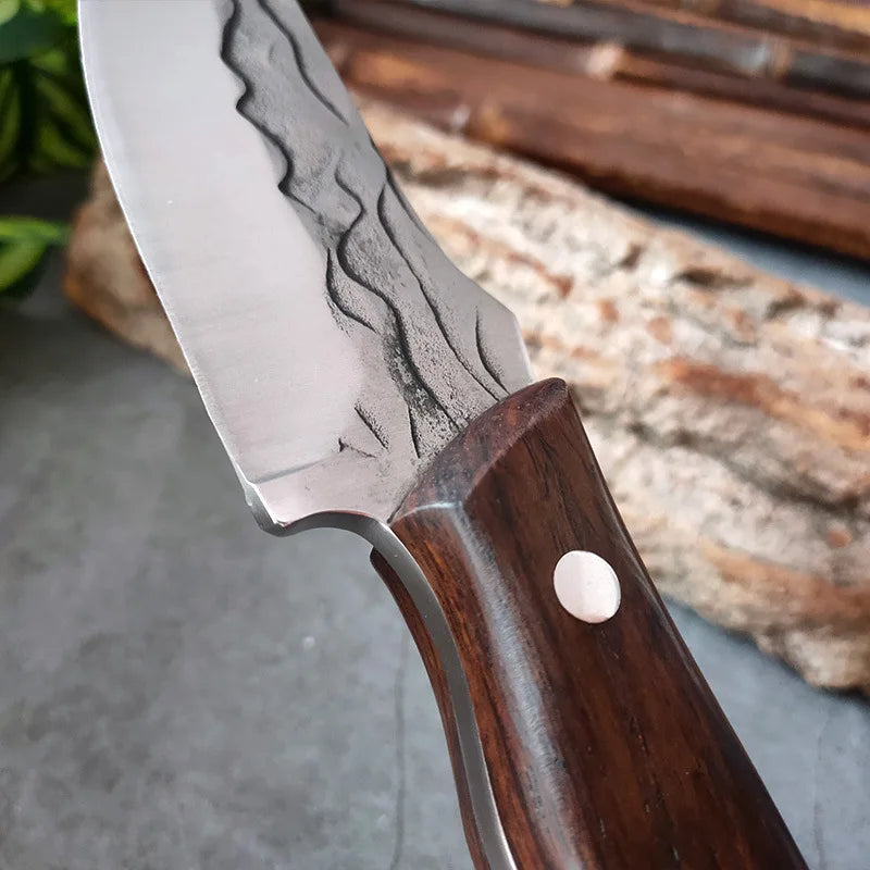 Afilador de huesos forjado a mano, mango de cuchillo para deshuesar, cuchillo pequeño para carne, afilado, duradero, práctico, cuchillo pequeño para cortar carne y fruta