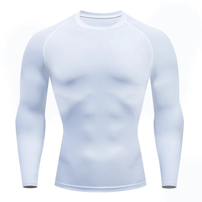 Camiseta deportiva de alta calidad para hombre, para fitness, MMA, gimnasio, trote, compresión, transpirable, antierupciones, integral, Dry Fit