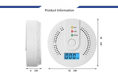 Independent CO Alarm Sensor Carbon Monoxide Alarm Detector High Sensitive Warning LCD Display CO Alarm With UL2034