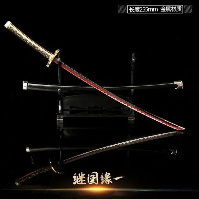 Demon Slayer Sword Real Katana Swords Demon Slayer Cosplay Metal Props Weapon Anime Battle Ready No Cutting Edge Bedroom Decor