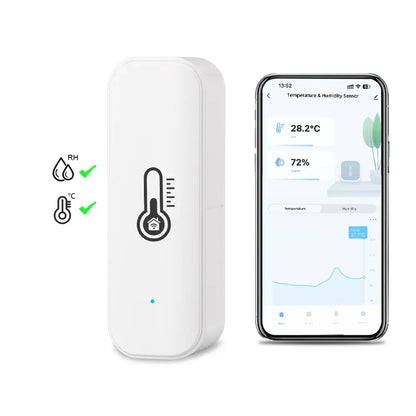 Tuya WiFi or ZigBee Temperature and Humidity Smart Home Thermometer Hygrometer APP Remote Alarm Work with Alexa Google Home