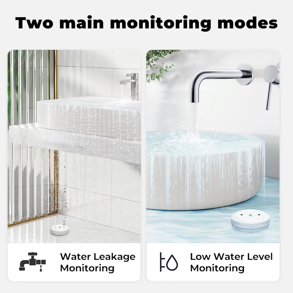 Tuya Smart for Zigbee Water Sensor Flood Water Leakage Detector App Remote Monitoring Support Home Assistant Zigbee2mqtt