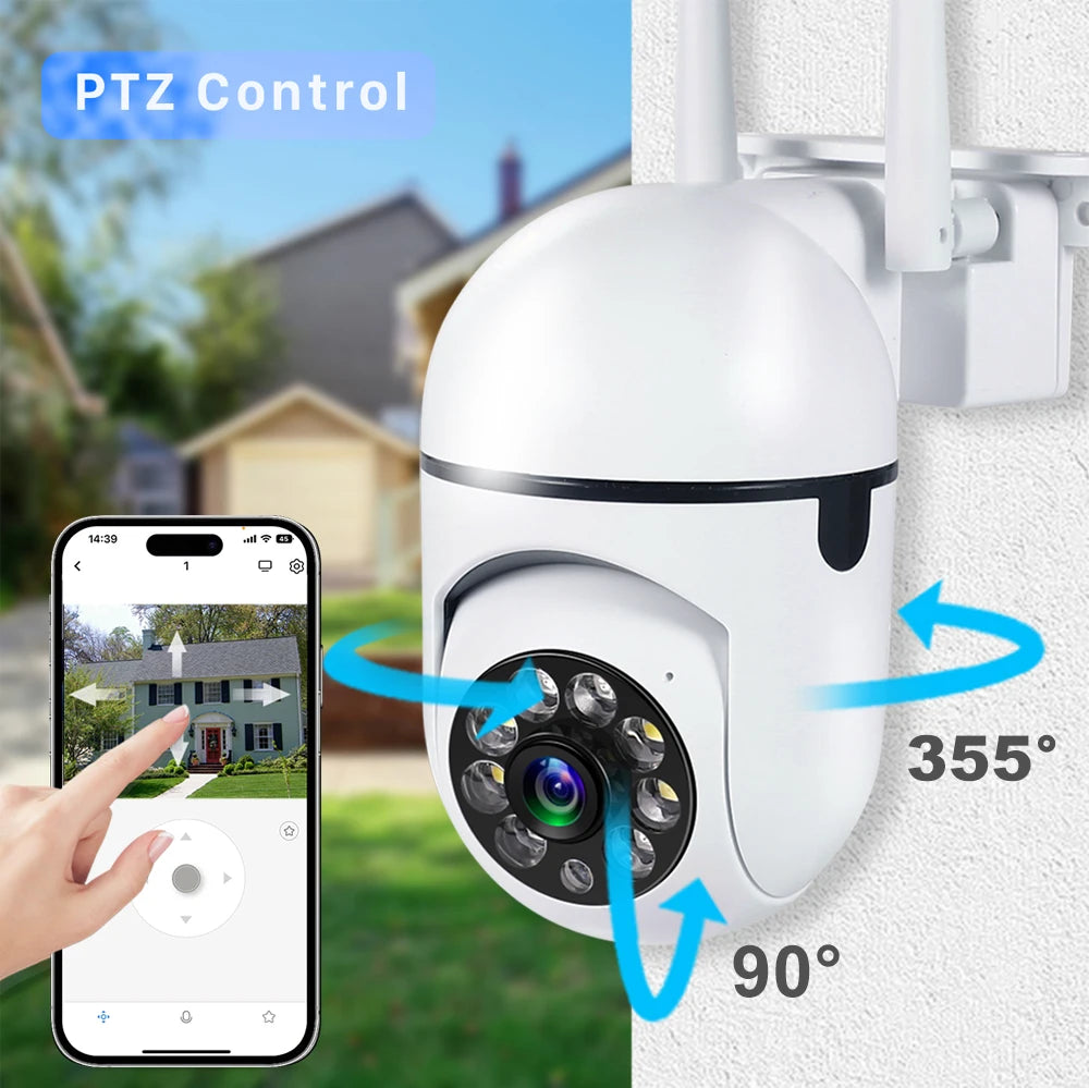 8MP Wifi Wireless Security Monitor Cameras Color Night Vision Outdoor Cam Smart Home CCTV HD Surveillance Camera IP66 Waterproof