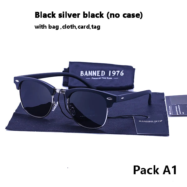 Gafas de sol polarizadas UV400 HD para hombre y mujer, gafas de sol clásicas de marca retro a la moda, gafas de sol con revestimiento para conducir, gafas de sol masculinas