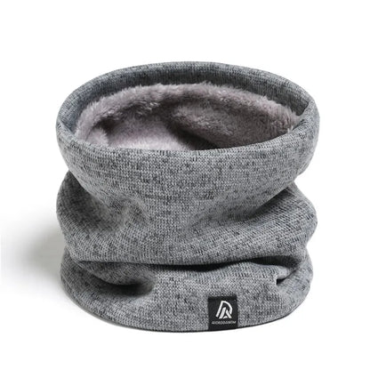 Bufanda unisex de felpa sólida cálida para invierno, bufanda de punto para hombre y mujer, máscara facial completa, bufandas para el cuello