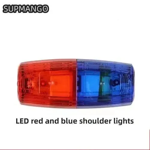 Red Blue LED Shoulder Warning Light Police Shoulder Clip Light Sanitation Worker Safety Patrol Alarm Flash Signal Strobe Lamp